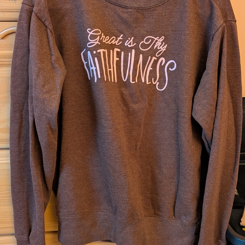 Brown Faithfulness Graphic Sweatshirt